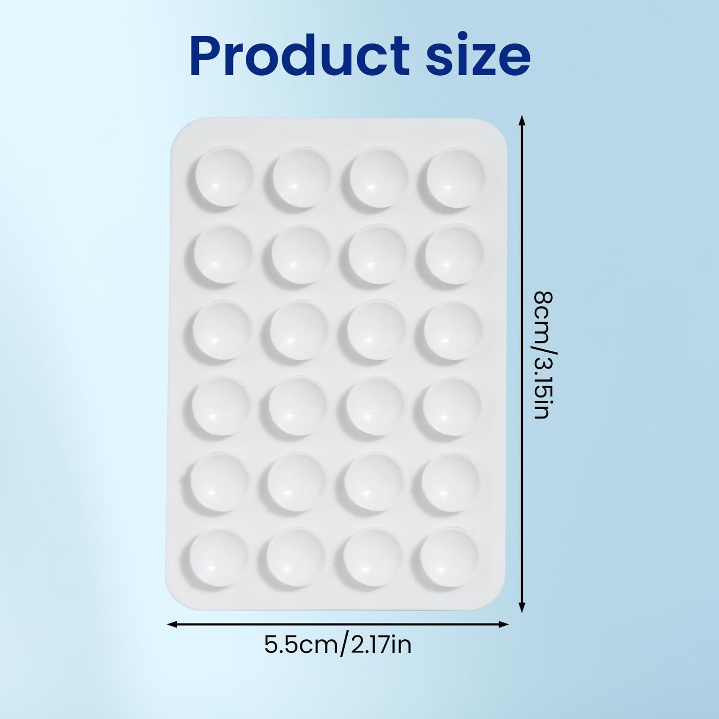 MYHOGOOD 2 Pcs Silicone Suction Phone Case, Non Slip Phone Suction Pad with 24 Suction Cups, White Suction Phone Holder Hands-Free Sticky Phone Grip…