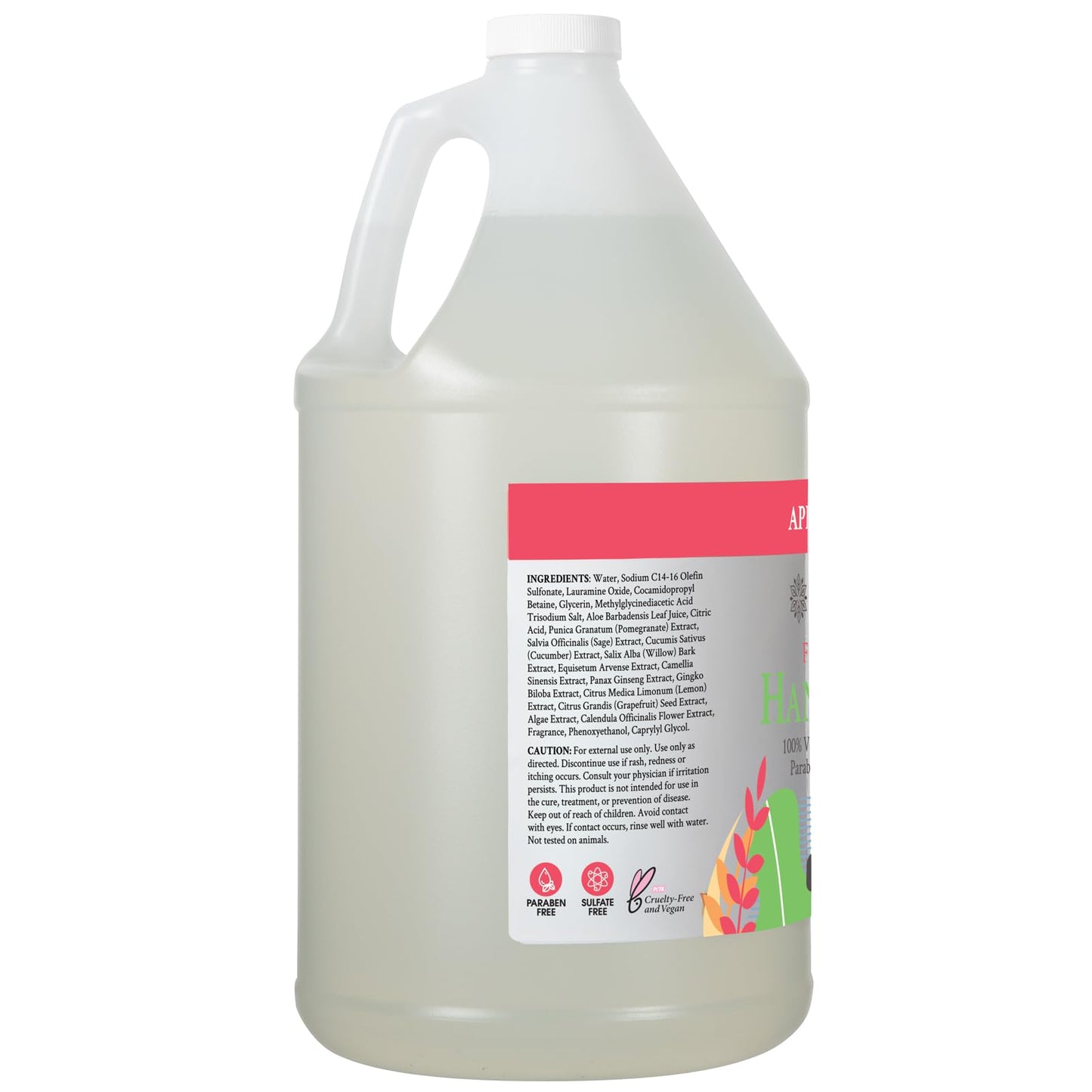 Ginger Lily Farms Botanicals All-Purpose Foaming Hand Soap Refill, 100% Vegan & Cruelty-Free, Apple Pear Scent, 1 Gallon (128 fl oz)
