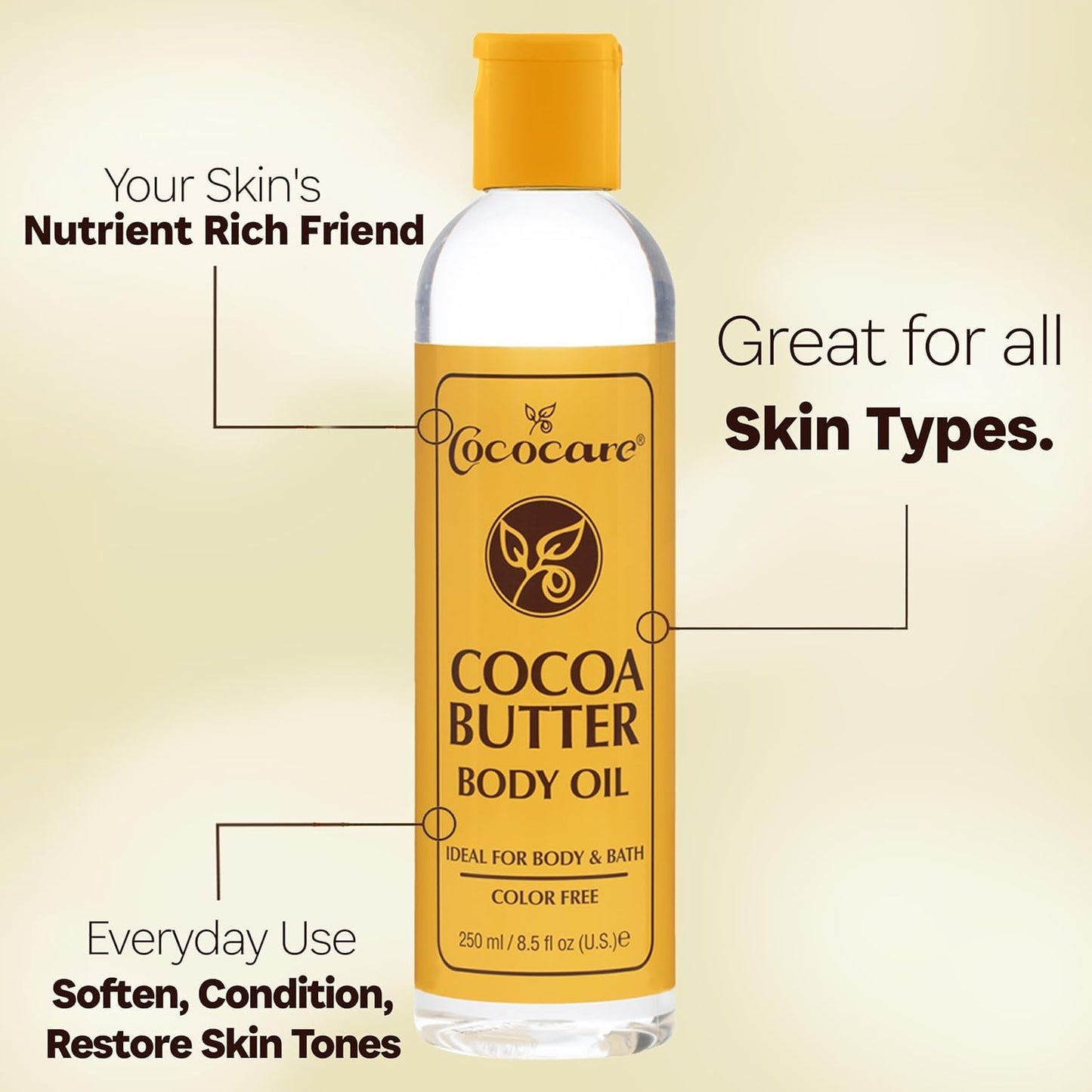 Cococare Cocoa Butter Body Oil 8.5oz (6 Pack)