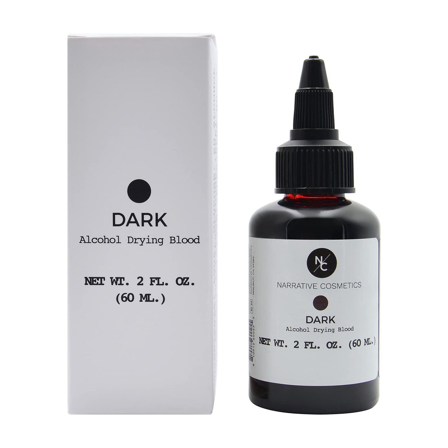 Narrative Cosmetics Alcohol Drying Blood - 2 fl oz | Dries to Touch, Keeps Wet Glossy Look | Won't Transfer or Smudge | SFX Wounds, Scabs, Gore |
