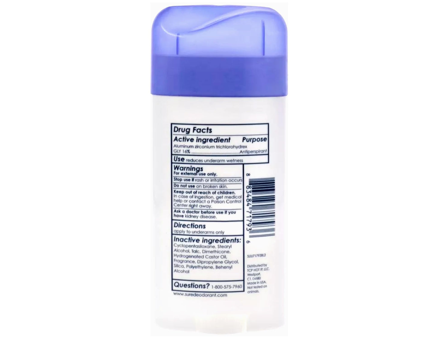 Sure Regular Original Solid Antiperspirant & Deodorant 2.7 Ounces, Pack of 4 Beauty and Personal Care Sure
