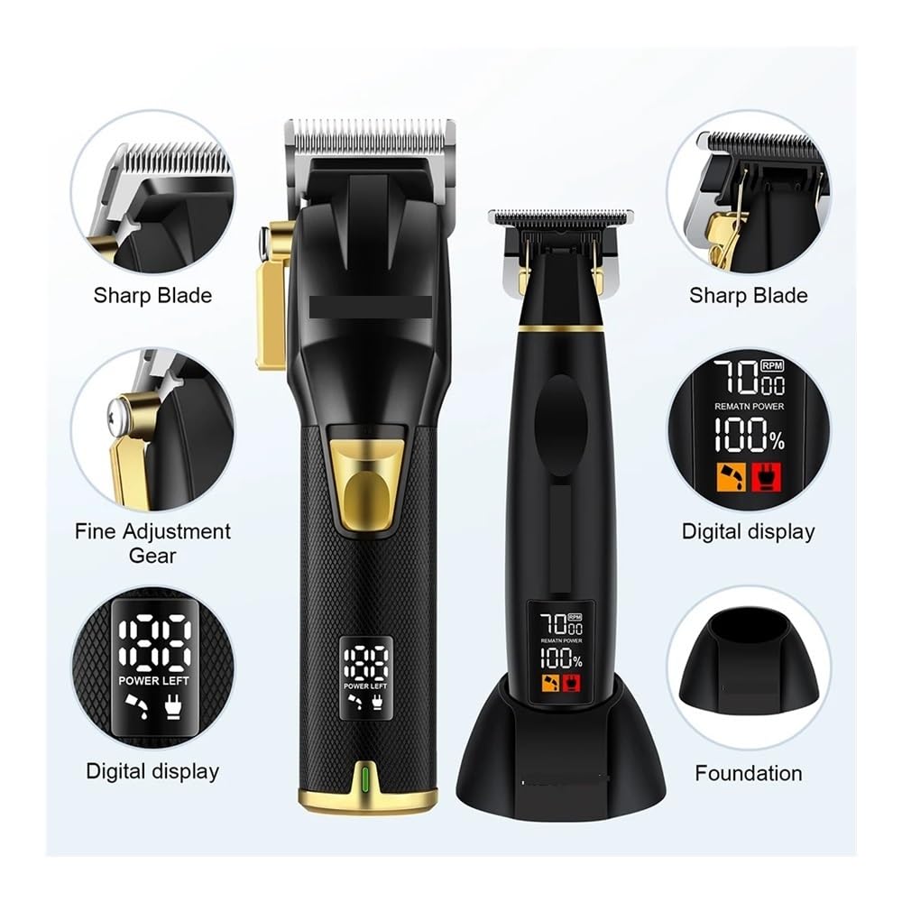 EWKYLSEM Hair Cutting Wireless Adjustable Electric Clipper Men's Professional Rechargeable Beard Trimmer(Gray) Beauty and Personal Care EWKYLSEM