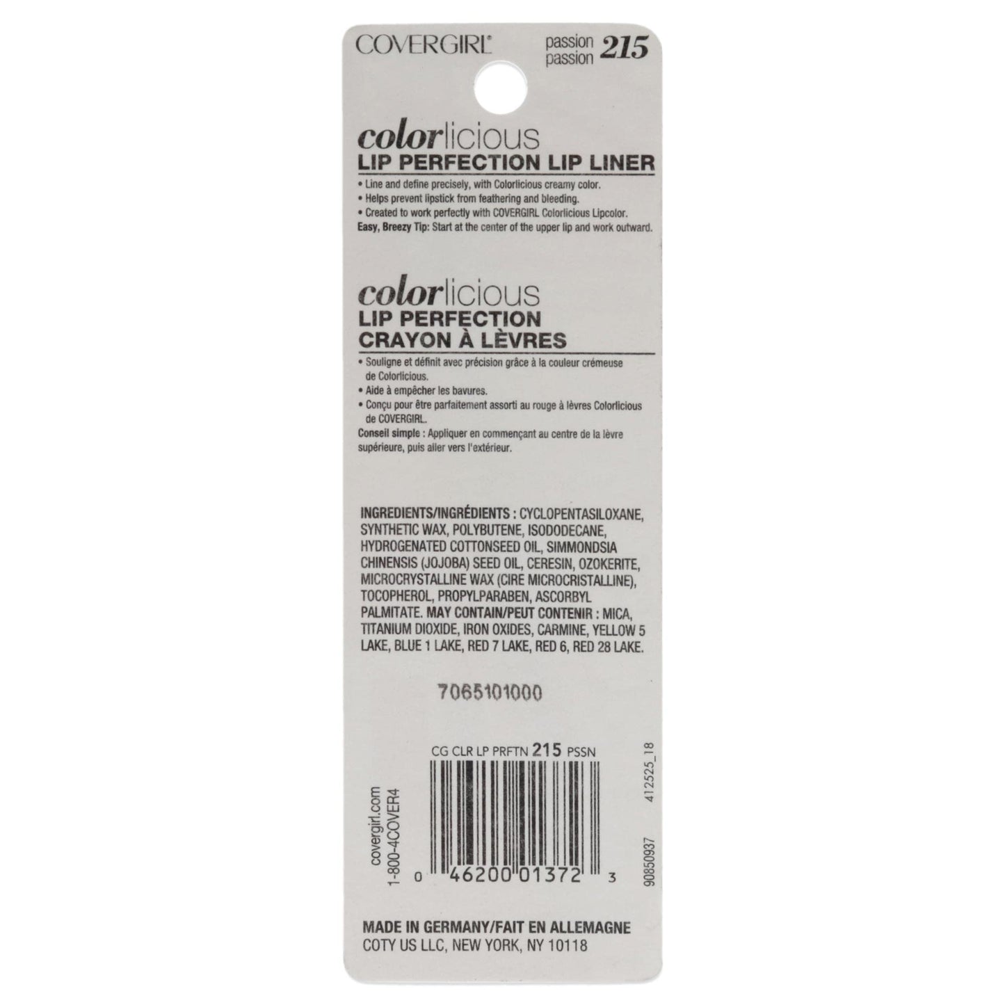 COVERGIRL Colorlicious Lip Perfection Lip Liner Passion, .04 oz (packaging may vary)
