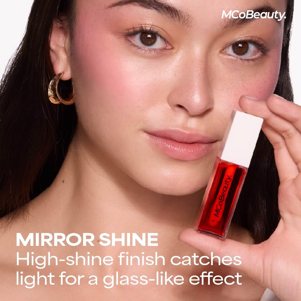 MCoBeauty Lip Oil Hydrating Treatment Tinted Lip Gloss - Sheer Rose Beauty and Personal Care MCoBeauty