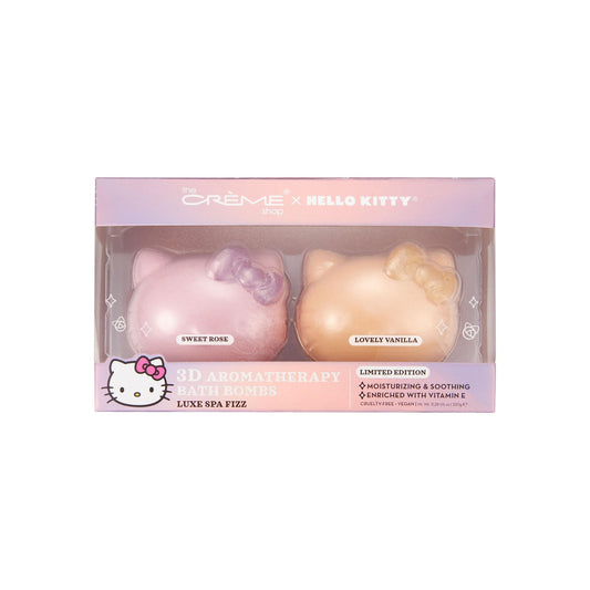 The Crème Shop x Hello Kitty Hello Fizzy! Bath Bomb Duo | Holiday Gift Sets | Stocking Stuffers | Aromatherapy Bath Bombs (2 Pack)