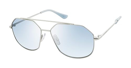 PRIVÉ REVAUX "Cooper Designer Sunglasses, Silver/Blue