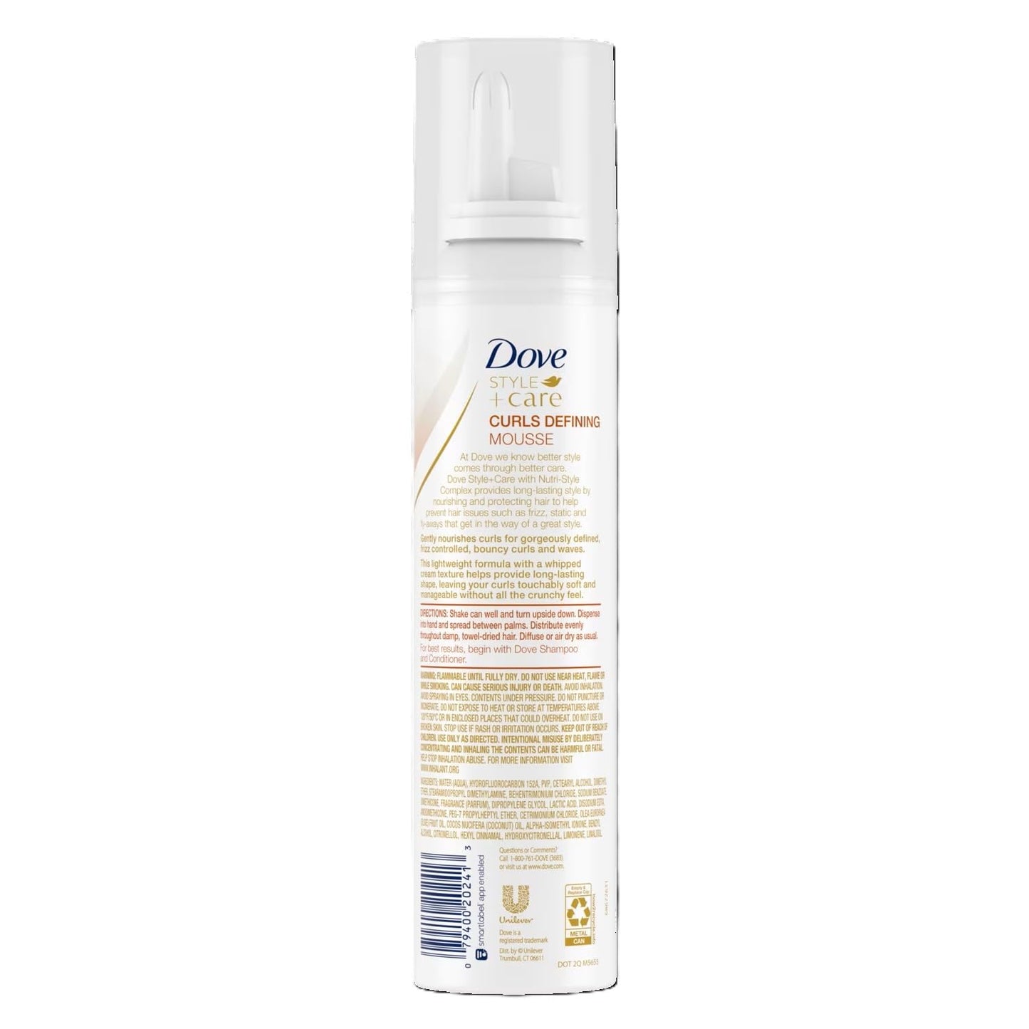 Dove Style+Care Curls Defining Mousse, Soft Hold 7 oz (Pack of 3)