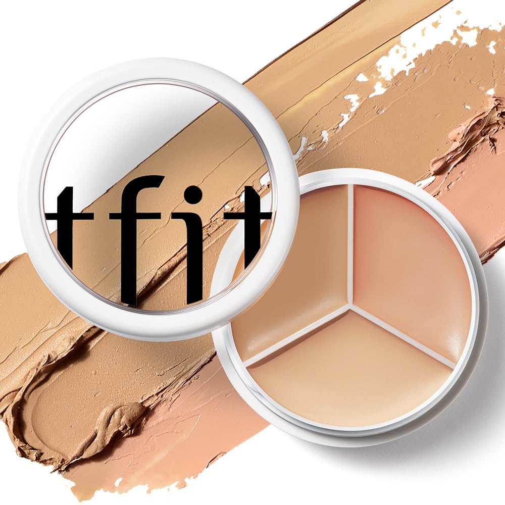 TFIT 3 Color Concealer Cream Palette Full Coverage Shade 02 Warm 0.52 Oz Beauty and Personal Care TFIT