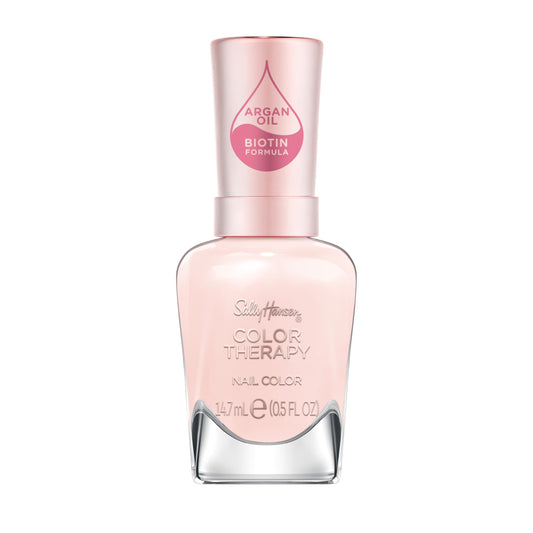 Sally Hansen Color Therapy Nail Polish | Biotin, Argan Oil, Long Lasting, Healthy Nails, Nail Strengthener, Sheer | 536 My Sheer | Light Pink Nail