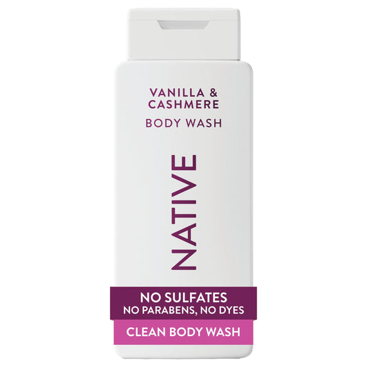 Native Body Wash Contains Naturally Derived Ingredients | For Women & Men, Sulfate, Paraben, & Dye Free Leaving Skin Soft and Hydrated |Vanilla