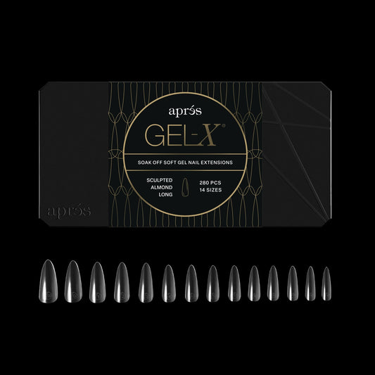 Apres Gel-X® Almond Box of Nail Tips | 280 Gel-X Tips, Soft Tips, 14 Sizes 00-9 | Half-sizes Included (Sculpted Almond Long, 280 Count) Beauty & Personal Care APRÉS