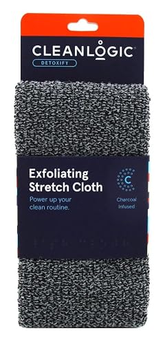 Clean Logic Detox Charcoal Stretch Wash Cloth (Pack of 2)2