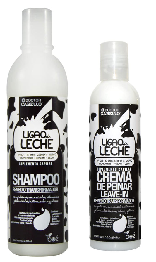 Doctor Cabello Ligao De Leche Combo Set - Suero leave-in 8.6oz and shampoo 13.2oz Beauty & Personal Care LIGAO DE LECHE