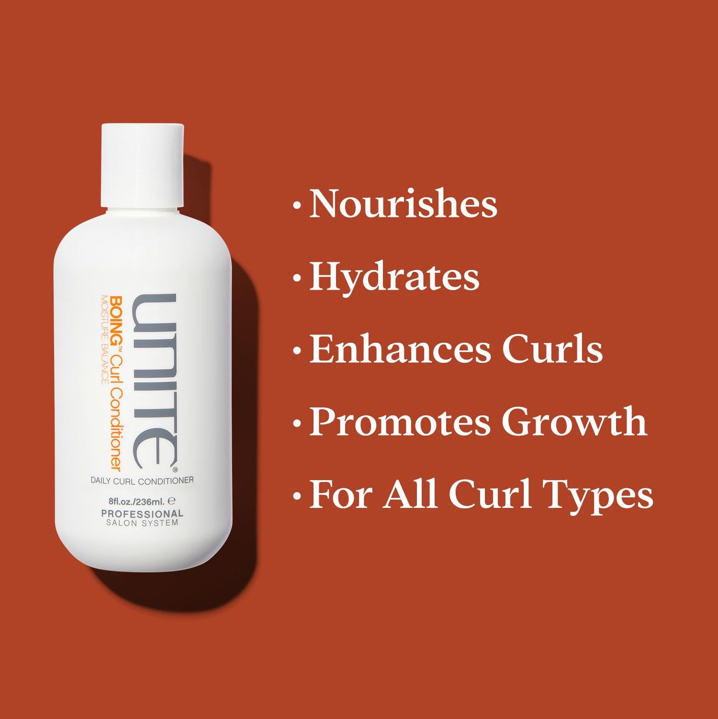 UNITE Hair - BOING Curl Conditioner - Hydrating, Coconut-Enriched Conditioner to Enhance, Strengthen, and Protect Curls - Paraben-Free, Sulfate-Free