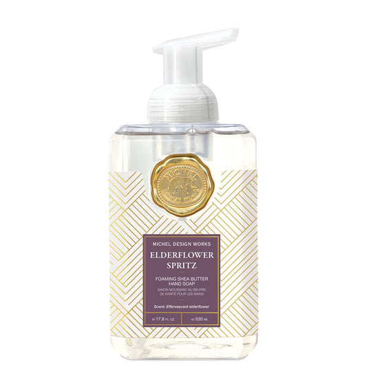 Michel Design Works Foaming Hand Soap, Elderflower Spritz, Beautiful Square Container with Pump