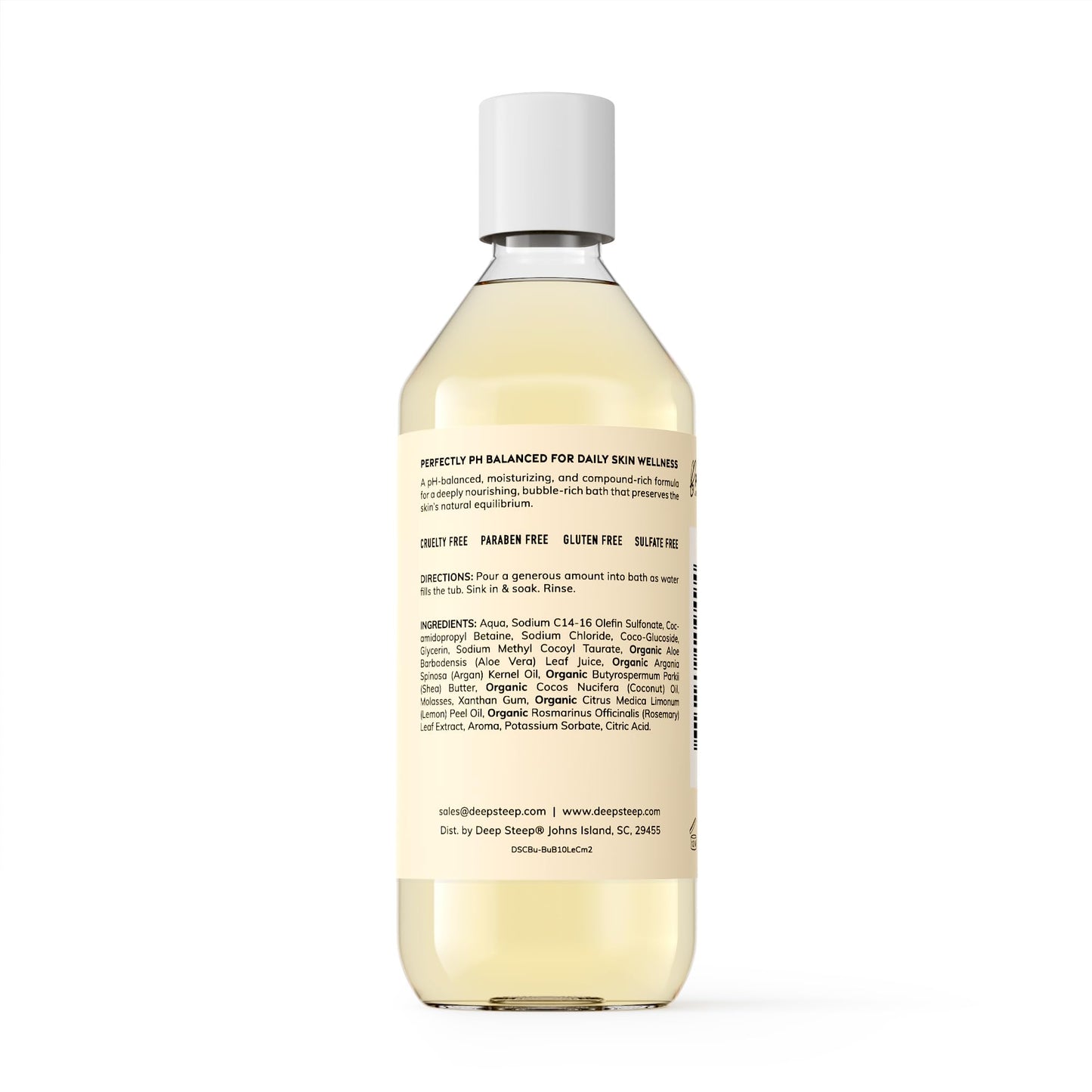 Deep Steep Bubble Bath, Lemon Cream, 10 oz - Soothing Soak with Shea Butter, Argan Oil, Aloe Vera & Coconut Oil - Vegan, Sulfate-Free, PH-Balanced Beauty and Personal Care Deep Steep