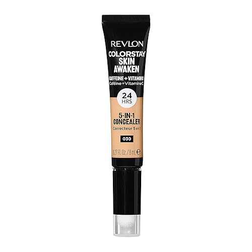 Revlon ColorStay Skin Awaken 5-in-1 Concealer, Lightweight, Creamy Longlasting Face Makeup with Caffeine & Vitamin C, For Imperfections, Dark Circles