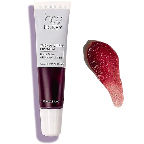 Hey Honey Skincare Trick and Treat Honey Berry Plumping Lip Balm | 2 In 1 Natural Tint with Hydrating & Moisturizing Properties | Targeting Your Lips