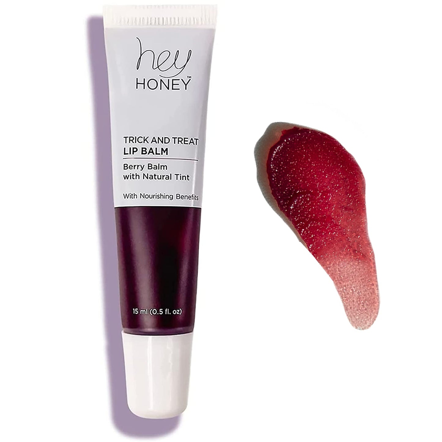 Hey Honey Skincare Trick and Treat Honey Berry Plumping Lip Balm | 2 In 1 Natural Tint with Hydrating & Moisturizing Properties | Targeting Your Lips