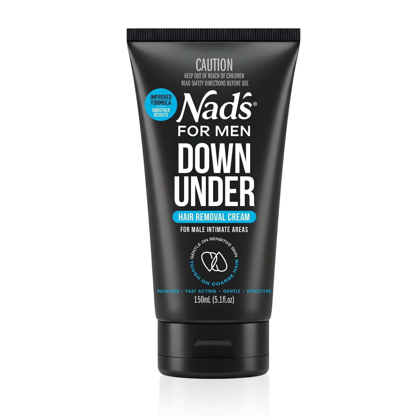 Nad's For Men Down Under Hair Removal Cream - Gentle Depilatory for Body, for Intimate areas, painless, soothing and suitable for all Skin and Hair