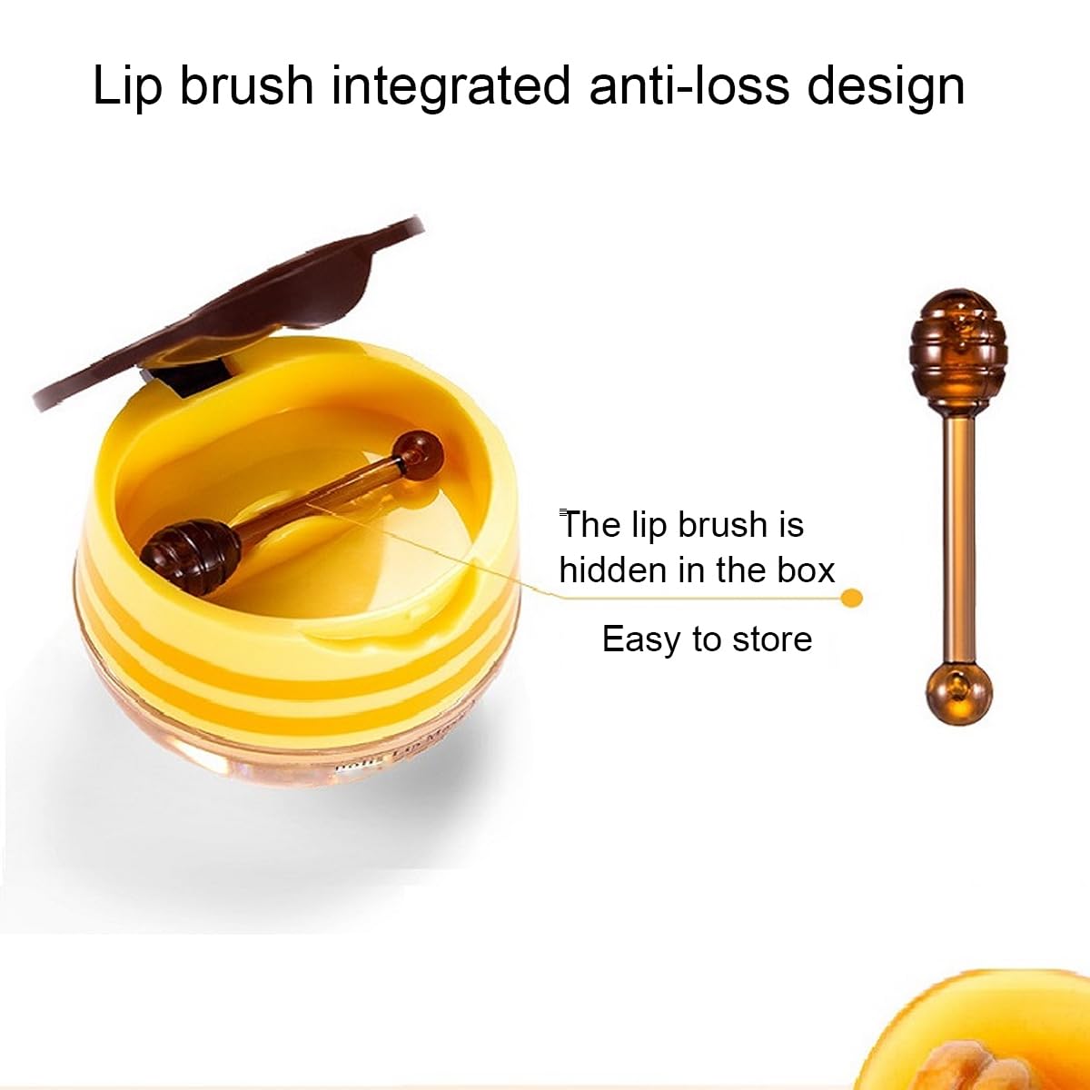 4 PCS Bee Lip Balm Honey Pot,Lip Mask Propolis Moisturizing Beauty and Personal Care WenFeng