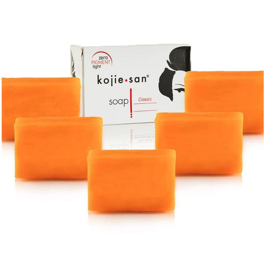Kojie San Skin Brightening Soap - Bundle Pack - Original Kojic Acid, Dark Spot Remover Bar Soap with Coconut & Tea Tree Oil, 65g x 5 Bars