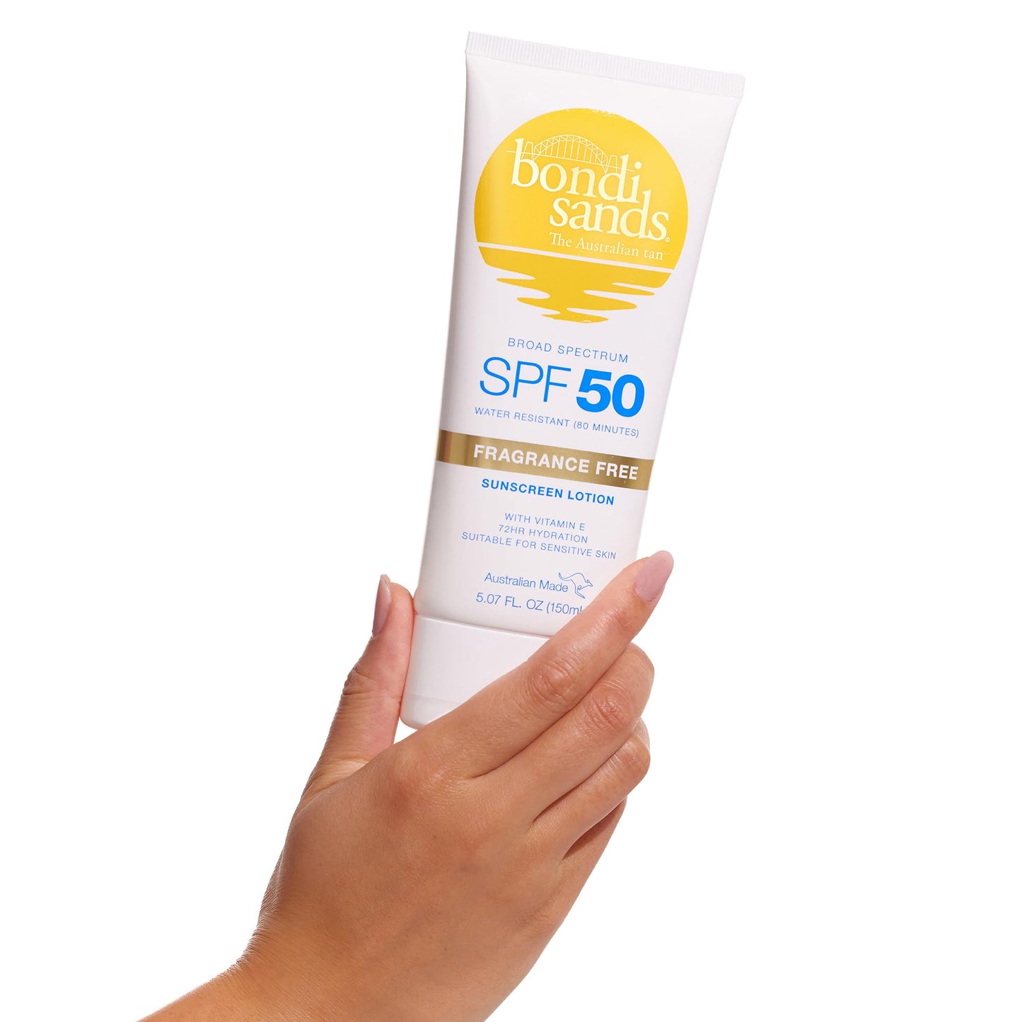 Bondi Sands Fragrance Free Sunscreen Body Lotion SPF 50 | Hydrating Broad Spectrum Protection, Sheer, Water Resistant | 5.07 Oz/150 mL Beauty and Personal Care Bondi Sands