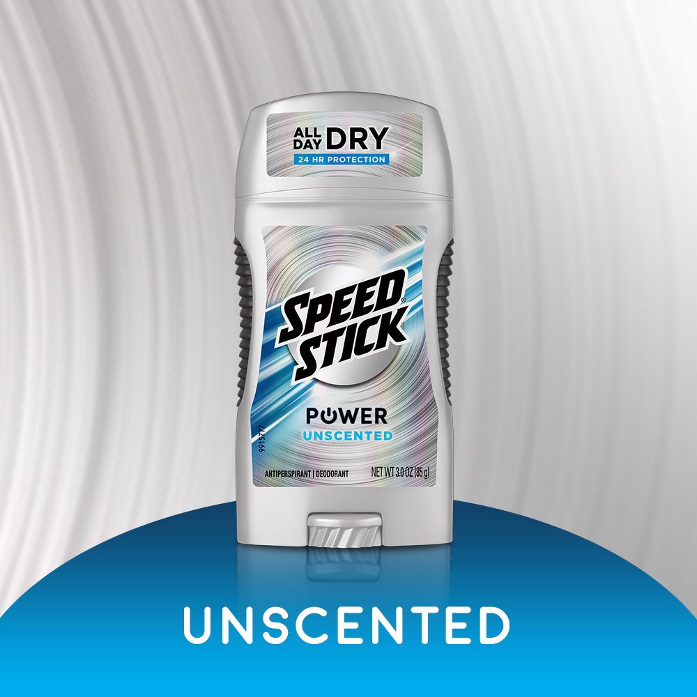 Speed Stick Power Antiperspirant Deodorant for Men, Unscented - 3 Ounce, Pack Of 6 (Packaging May Vary) Beauty and Personal Care Speed Stick