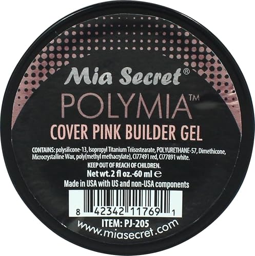 Mia Secret - 2oz POLYMIA Nail Gel Builder - Nails Extension Gel UV Led - Builder gel for Begginers & Professionals (Cover Pink) Beauty & Personal Care Mia Secret