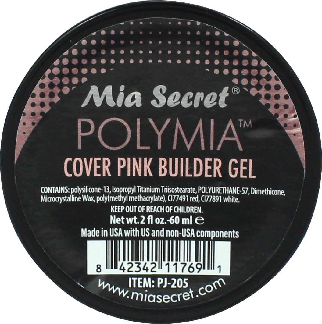 Mia Secret - 2oz POLYMIA Nail Gel Builder - Nails Extension Gel UV Led - Builder gel for Begginers & Professionals (Cover Pink) Beauty & Personal Care Mia Secret