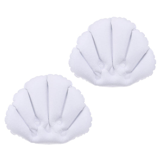 M METERXITY 2 Pack Inflatable Bath Pillow - Ultralight Inflatable Compressible Pillow with Suction Cups, Neck Support, Apply to Bathtub (White) Beauty and Personal Care M METERXITY