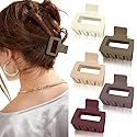 ATODEN Small Claw Clips for Thin Fine Short Hair - 5 Pcs Matte Mini Jaw Clips Hair Accessories for Women Girls