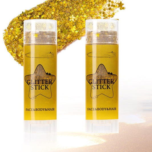 TAIKELOP 2 PCS Face Body Glitter, Face Glitter Body Gel Sequins Shimmer Liquid Eyeshadow, Hair Glitter Sparkles Chunky Face Glitter Gel for Girls