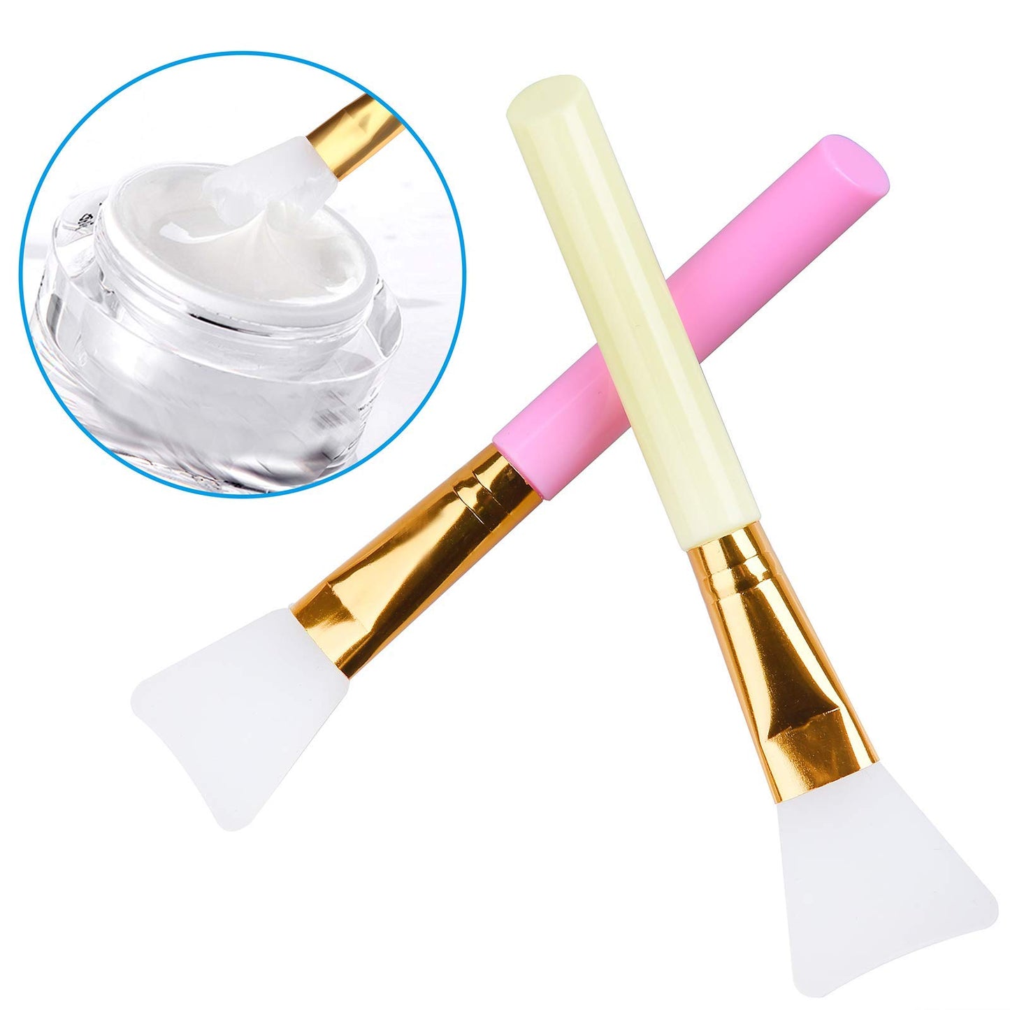 3 PCS Premium Silicone Face Mask Brush, AULLUA Mask Beauty Tool, Soft Silicone Facial Mud Mask Applicator Brush, Hairless Moisturizers, Body Lotion