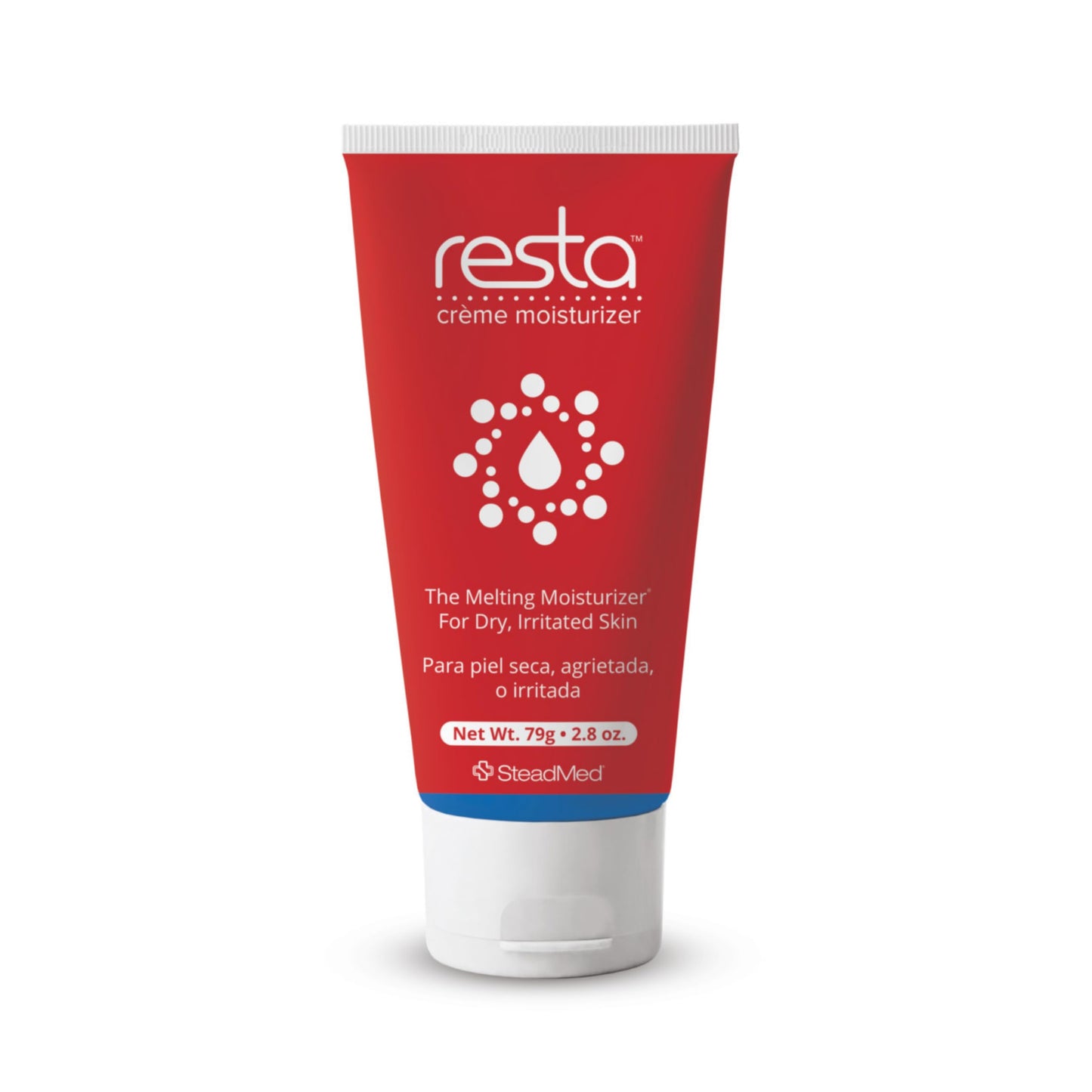 Resta Creme Moisturizer - Intensive Hydration for Dry & Sensitive Skin, Unscented, 2.8 oz