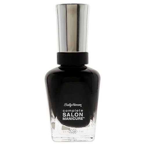 Sally Hansen Complete Salon Manicure Nail Polish | Multi-Benefit Nail Color | Strengthening Keratin Formula | 403 Hooked On Onyx