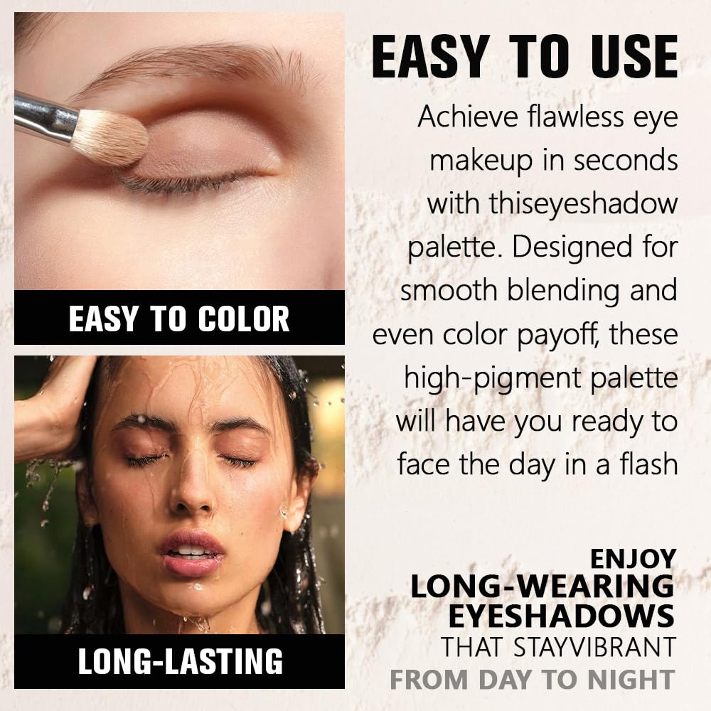QIDSTERS Nude Pink Matte Single Eyeshadow, Lightweight Blendable Mini Eye Shadow for Older Women, Monochrome Eyeshadow Palette Makeup Pigmented Beauty and Personal Care QIDSTERS
