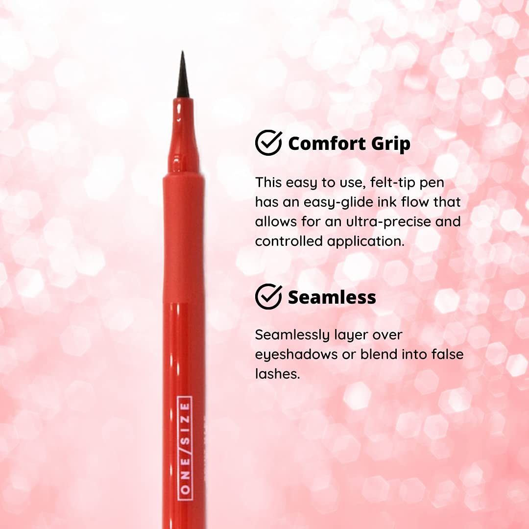 ONE/SIZE by Patrick Starrr Point Made Waterproof Liquid Eyeliner Pen - 24-Hour Longwear, Smudgeproof, Precise Black Makeup Eye Liner, Vegan, Cruelty