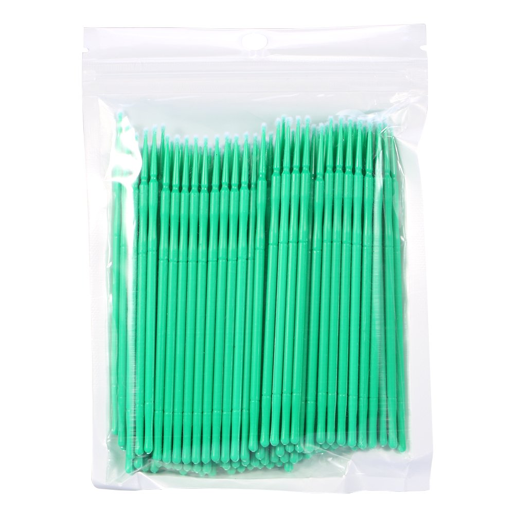 Salmue 4 Colors Available 100PCS/Bag Disposable Micro Applicator Brushes, Women Eyelash Extension Brushes for Makeup Brushes, Extension Mascara Brush