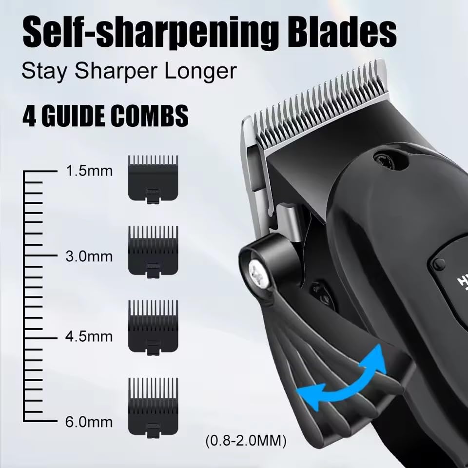 Professional Hair Clippers for Men,USB Rechargeable Trimmer,Men's Grooming Kit with 4 Coms for Barbers Shop & Home Use Beauty and Personal Care QDKVTNDJZ