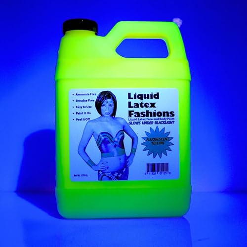 Fluorescent Yellow 32 oz - Liquid Latex Body Paint UV Blacklight Paint