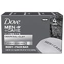 Dove Men+Care Elements Body and Face Bar Charcoal + Clay 4 oz, 4 Bar