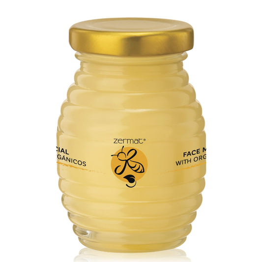 Zermat Facial Mask Royal Jelly, Facial mask with organic ingredients that help moisturize and soften the delicate skin of the face, visibly reducing