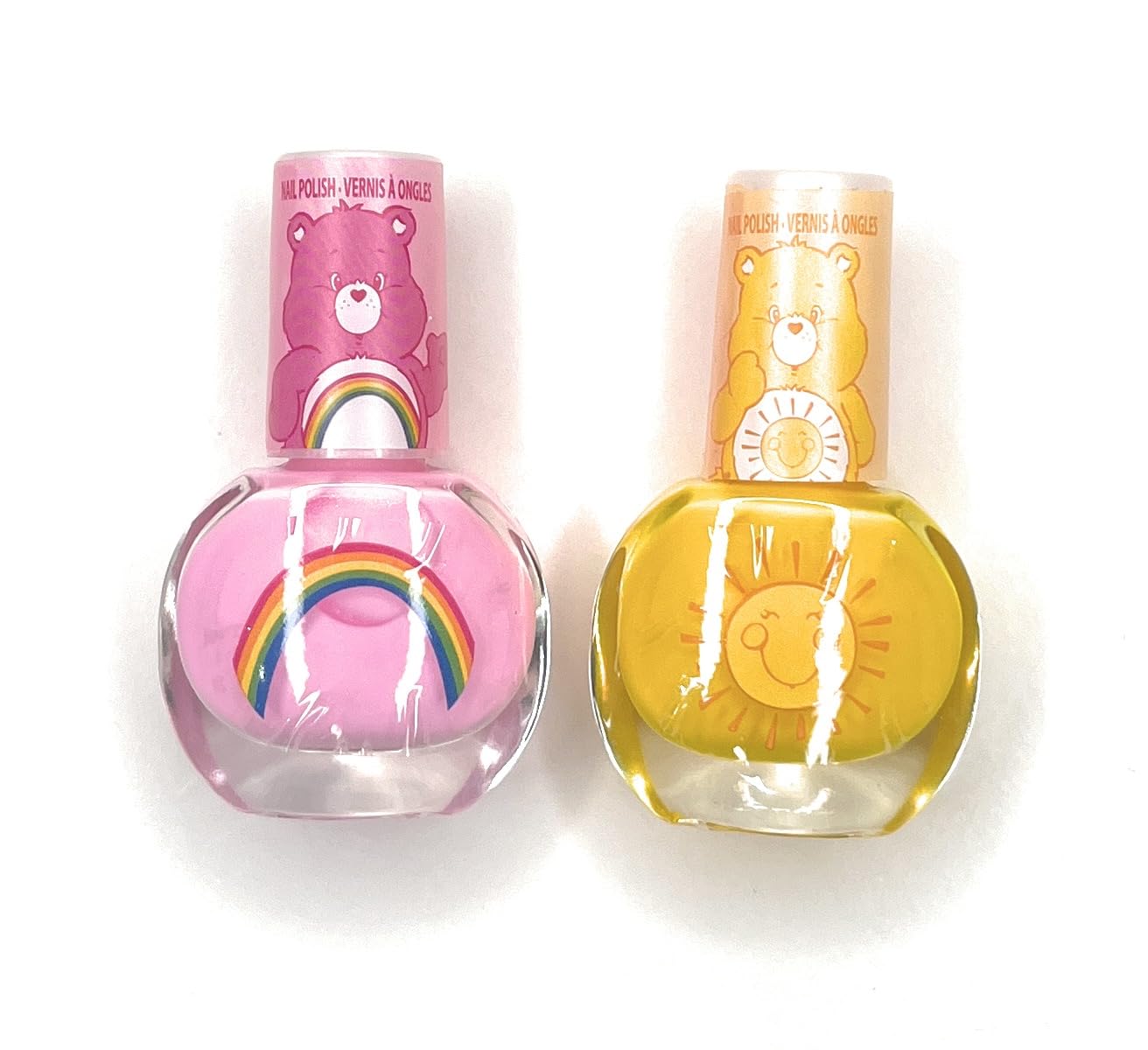 Townley Girl Care Bears 2 Pack Nail Polish on Card - Water-Based, Durable - Dry Immediately and Smooth Coverage Nail Polish Set Beauty & Personal Care Townley Girl