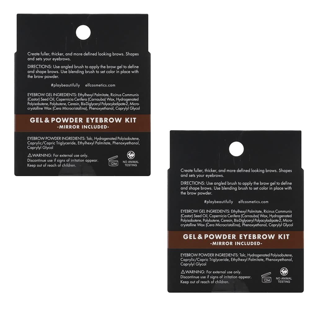 Pack of 2 e.l.f. Gel & Powder Eyebrow Kit, Light 813012