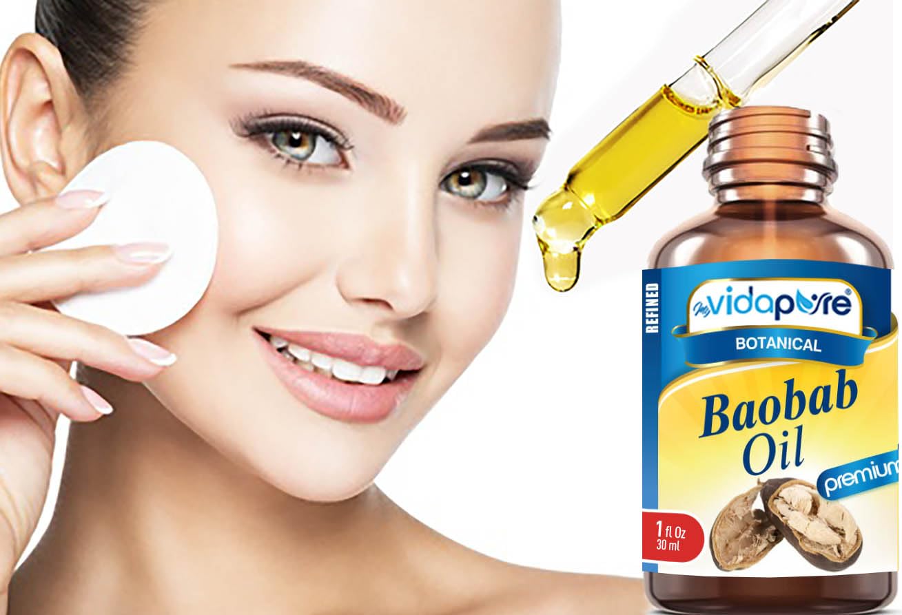 MYVIDAPURE 100% Pure BAOBAB OIL WILD GROWTH RAW for Skin, Hair, Lip and Nail Care. (0.5 Fl Oz)