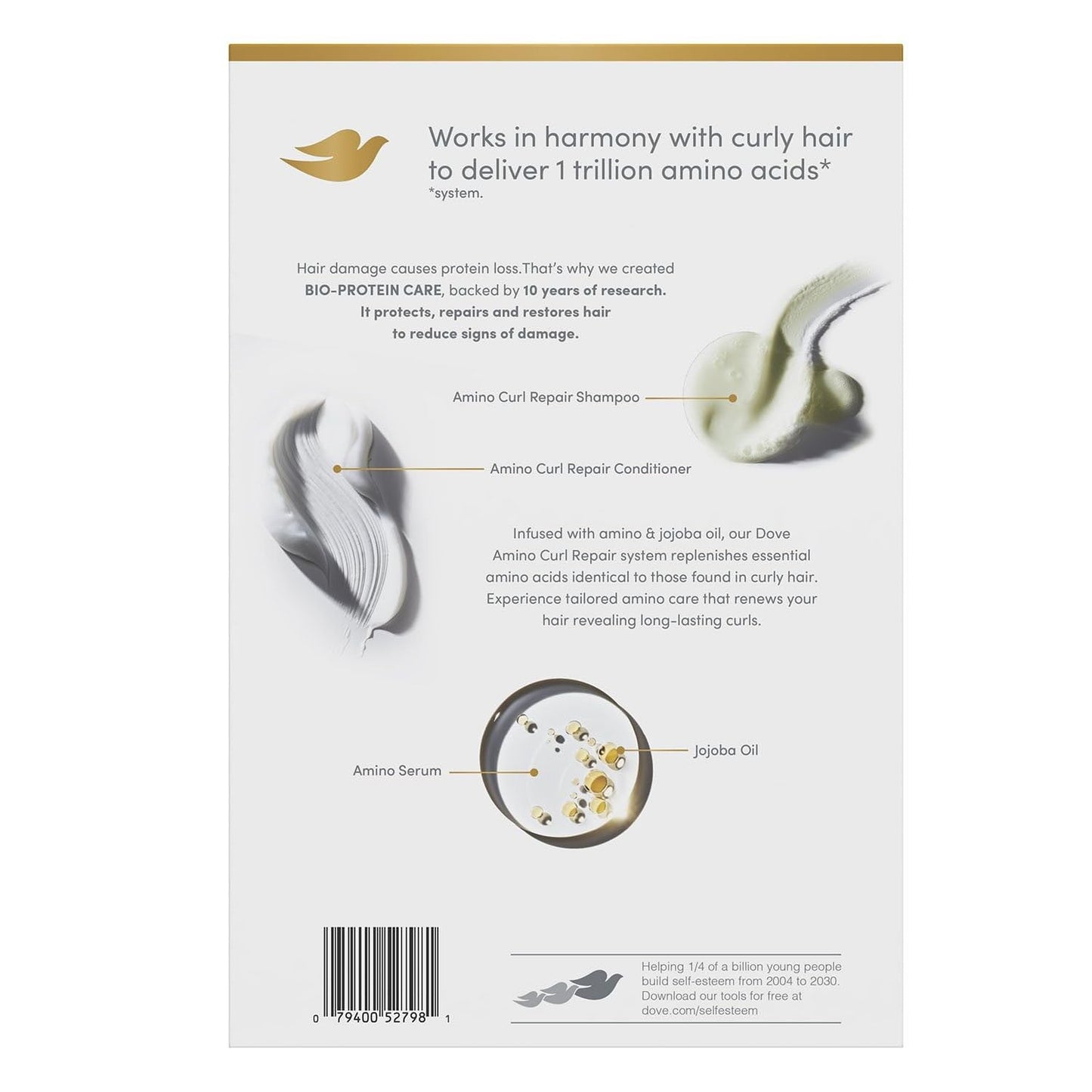 Dove Amino Curls Shampoo and Conditioner, 33.8 Fluid Ounce (Pack of 2)