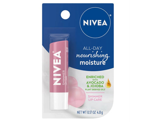 NIVEA Shimmer Radiant Lip Care 0.17 oz (Pack of 12)