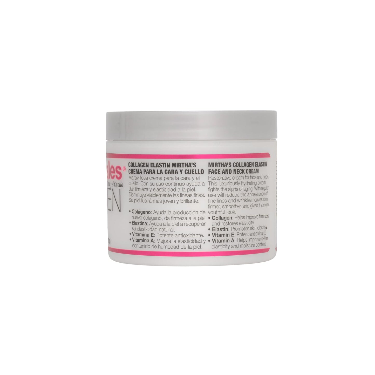 Mirta De Perales Collagen Elastin Face & Neck Cream with Vitamins A & E | Hydrating Anti-Aging Moisturizer for Firmness, Elasticity, Fine Lines