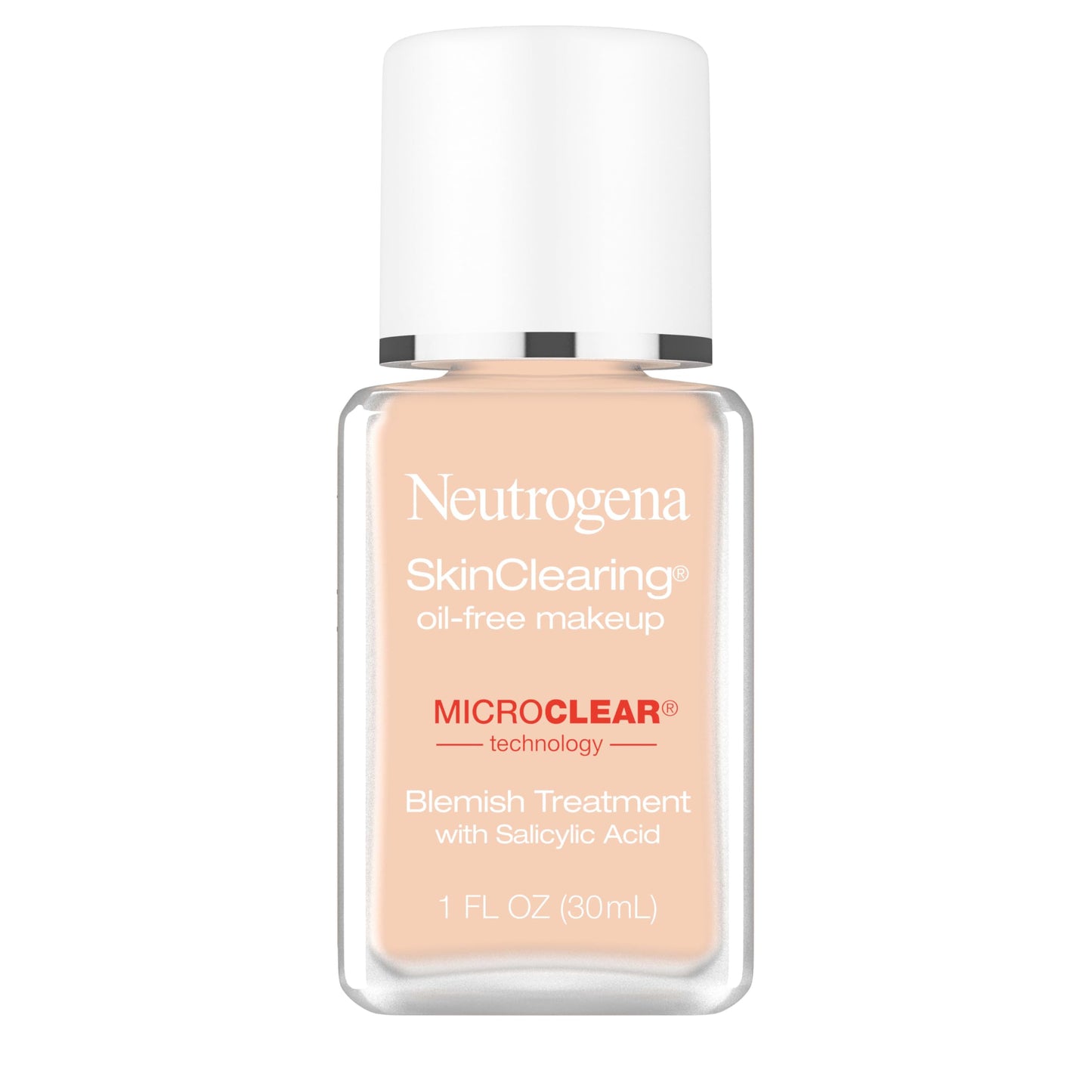 Neutrogena SkinClearing Oil-Free Acne and Blemish Fighting Liquid Foundation with.5% Salicylic Acid Acne Medicine, Shine Controlling Makeup for Acne